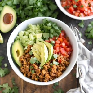 Ground Chicken Taco Bowl Recipe