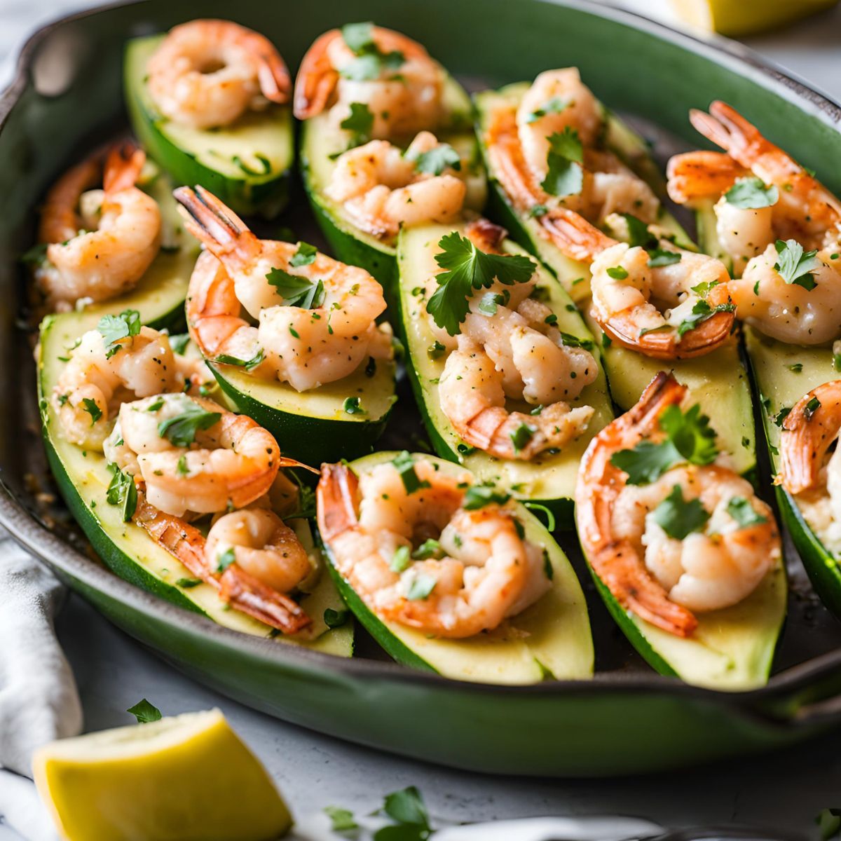 Garlicky Shrimp Zucchini Boats Recipe: Fresh and Flavorful!