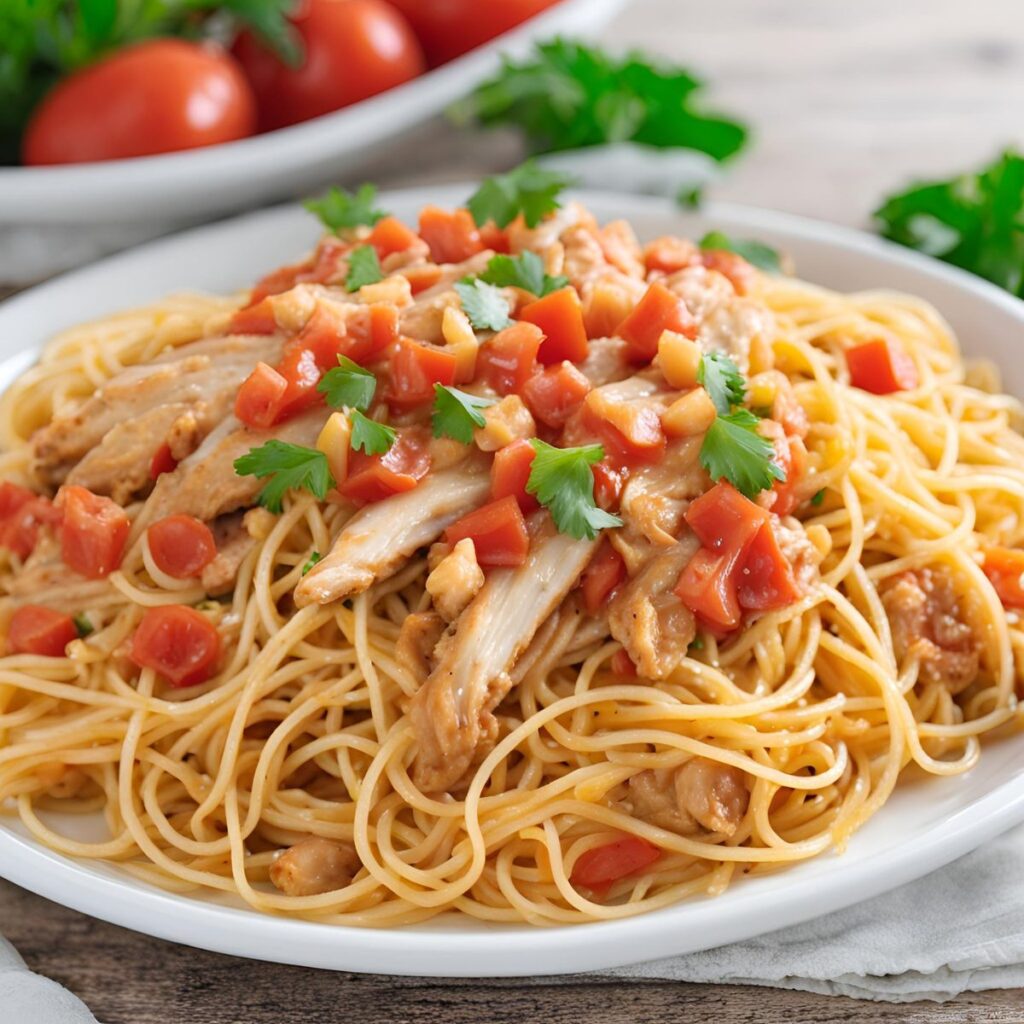 How To Make Chicken Spaghetti With Rotel Recipe?