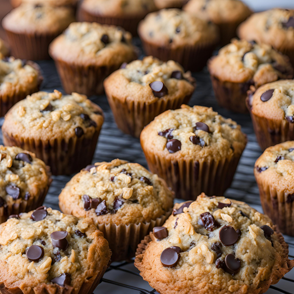 Oatmeal Banana Chocolate Chip Muffins