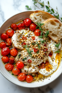 This image shows the completed dish of Southern salmon patties served alongside tender chicken and cherry tomatoes, garnished with fresh herbs for a final touch of flavor and color.