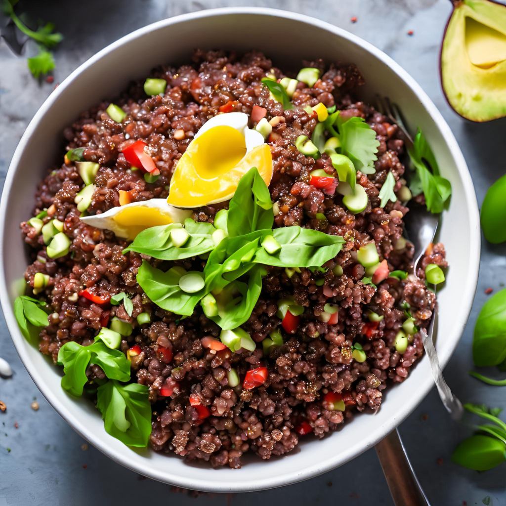 Spicy Red Quinoa Salad