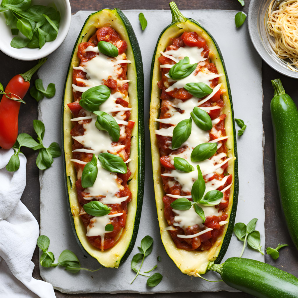 Zucchini Pizza Boats