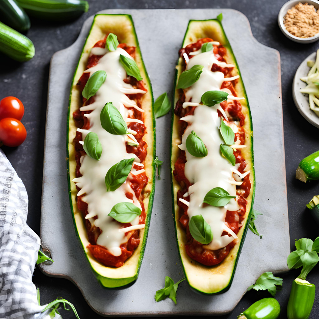 Zucchini Pizza Boats