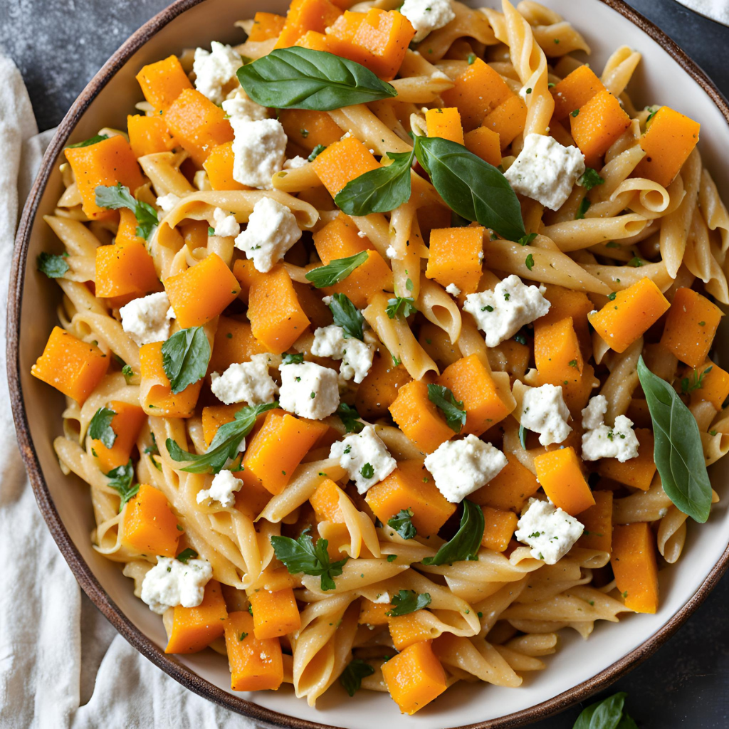 butternut squash feta pasta