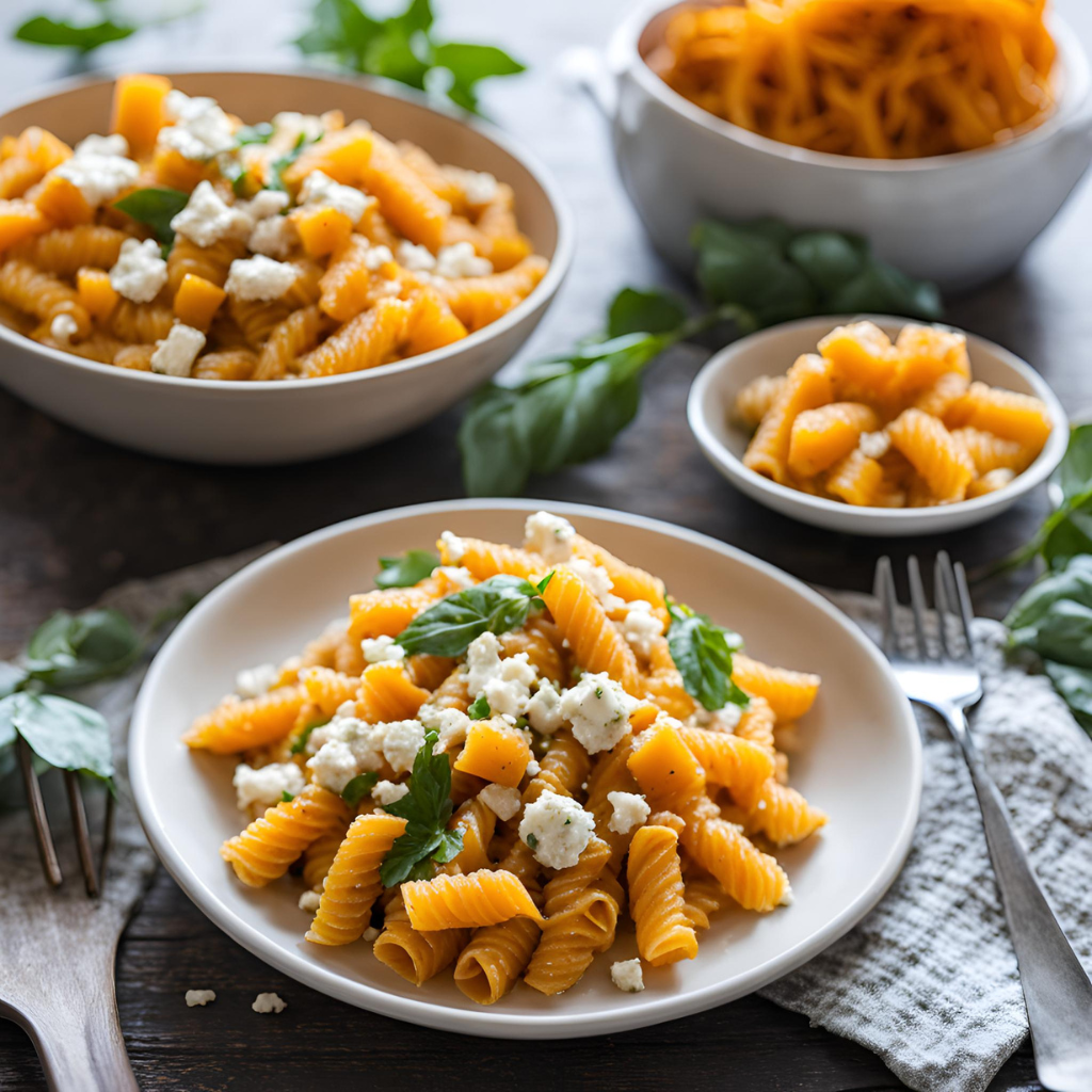 butternut squash feta pasta