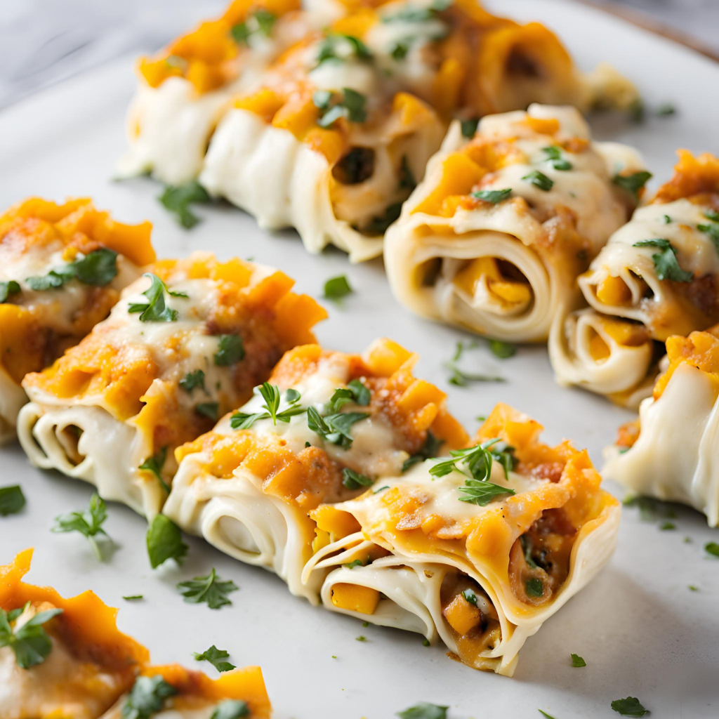 butternut squash lasagna rolls