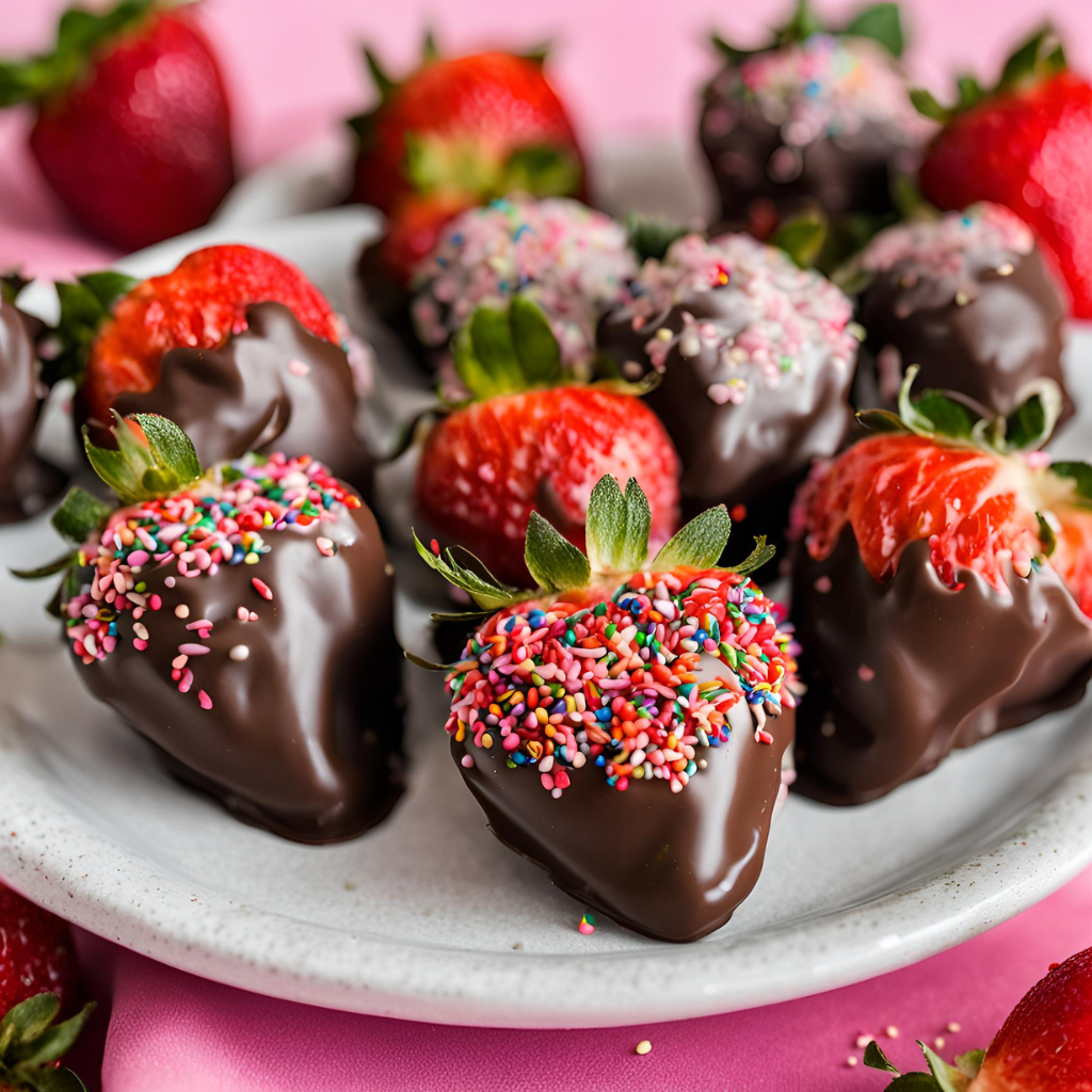 Chocolate Covered Strawberries with Sprinkles