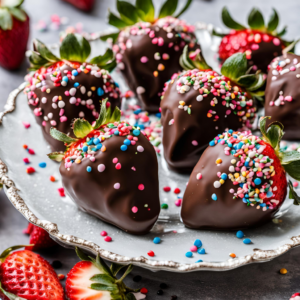 Chocolate Covered Strawberries with Sprinkles