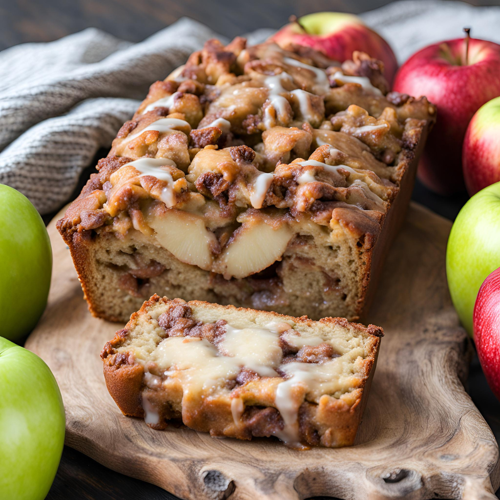 cinnamon swirl apple fritter bread