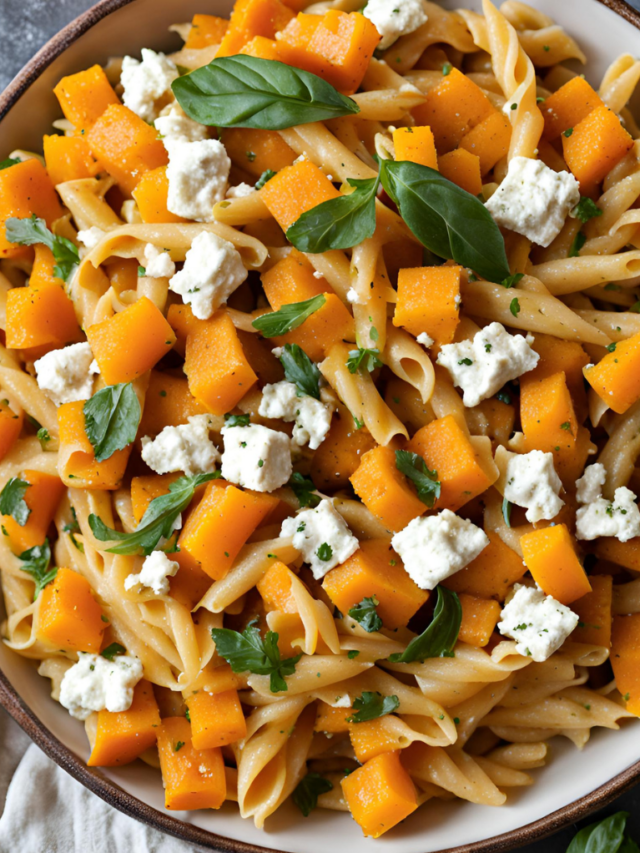 butternut squash feta pasta