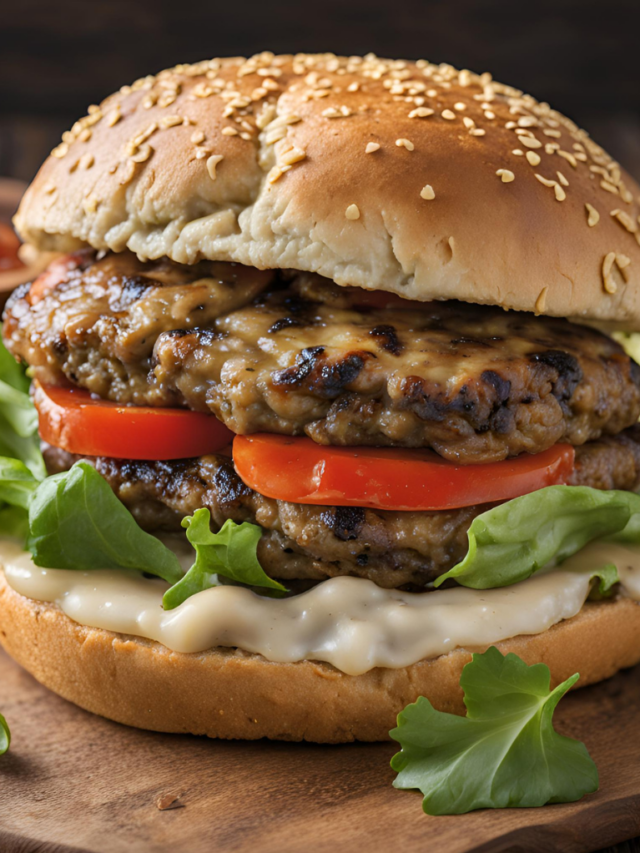 ground mushroom burger