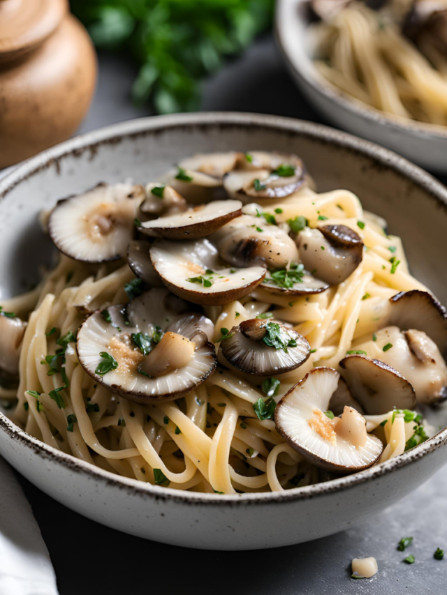 mushroom scallop pasta