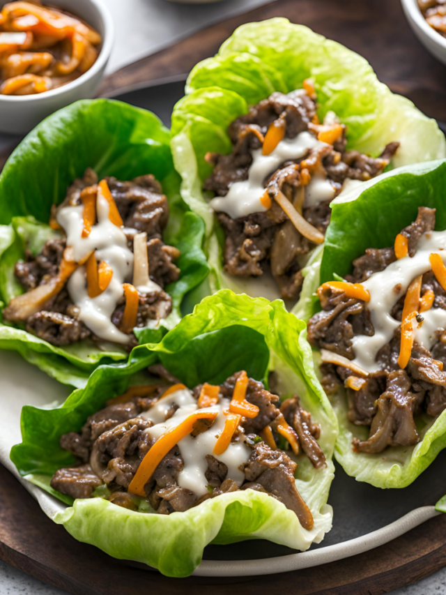 philly cheesesteak lettuce wraps