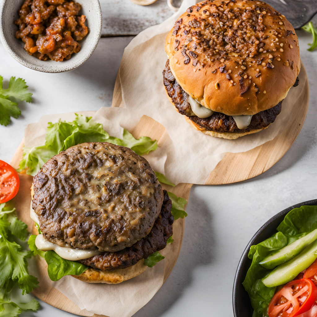 ground mushroom burger