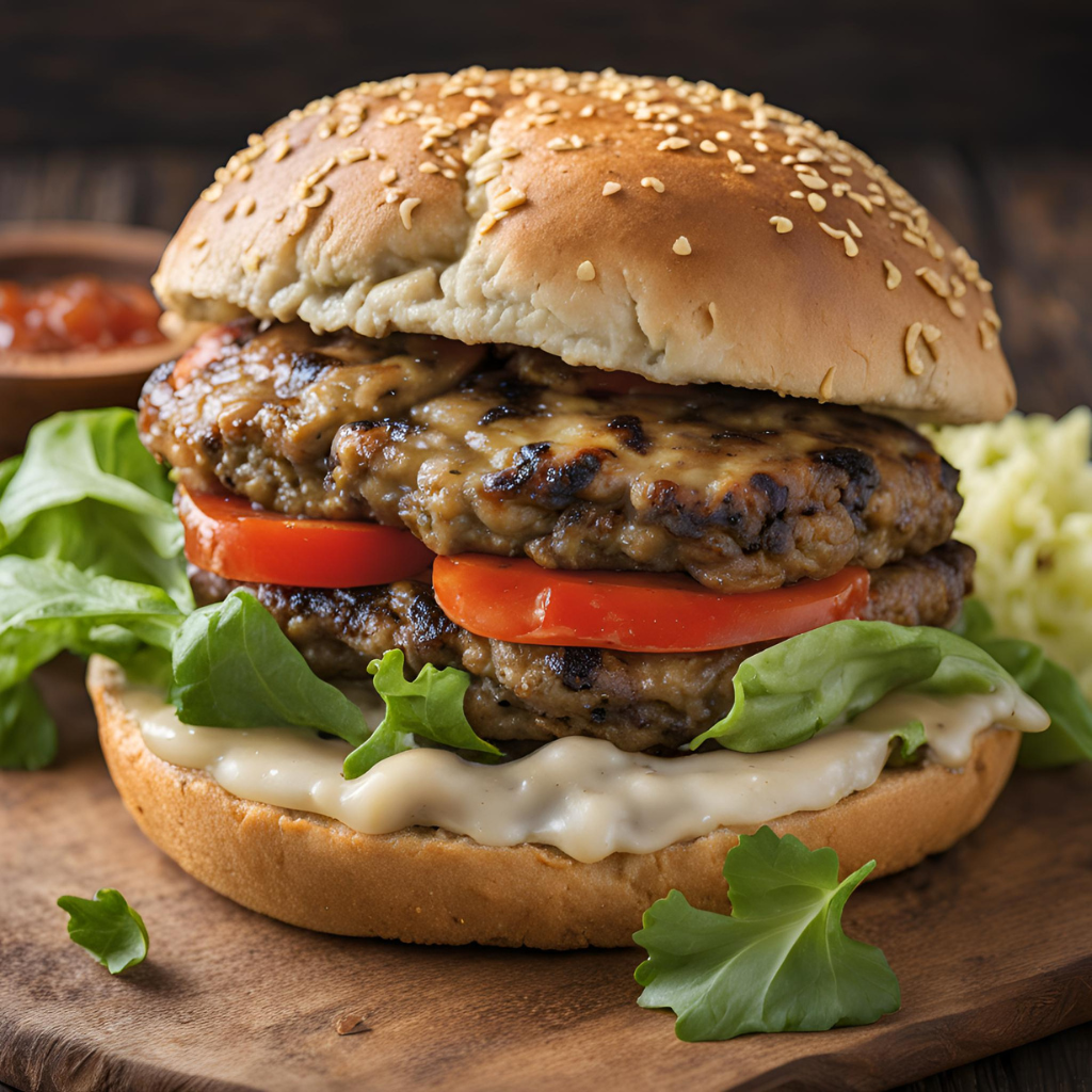 ground mushroom burger