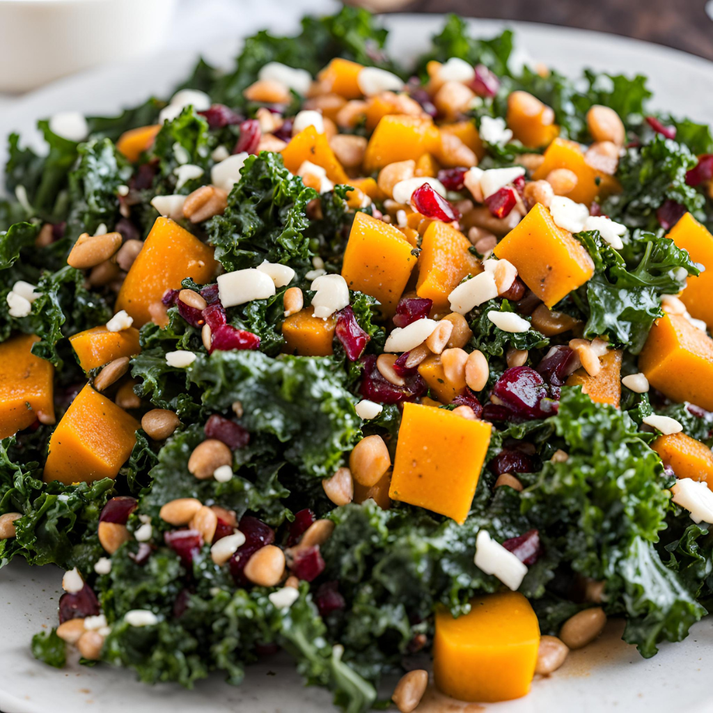 kale butternut squash salad 