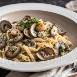 mushroom scallop pasta