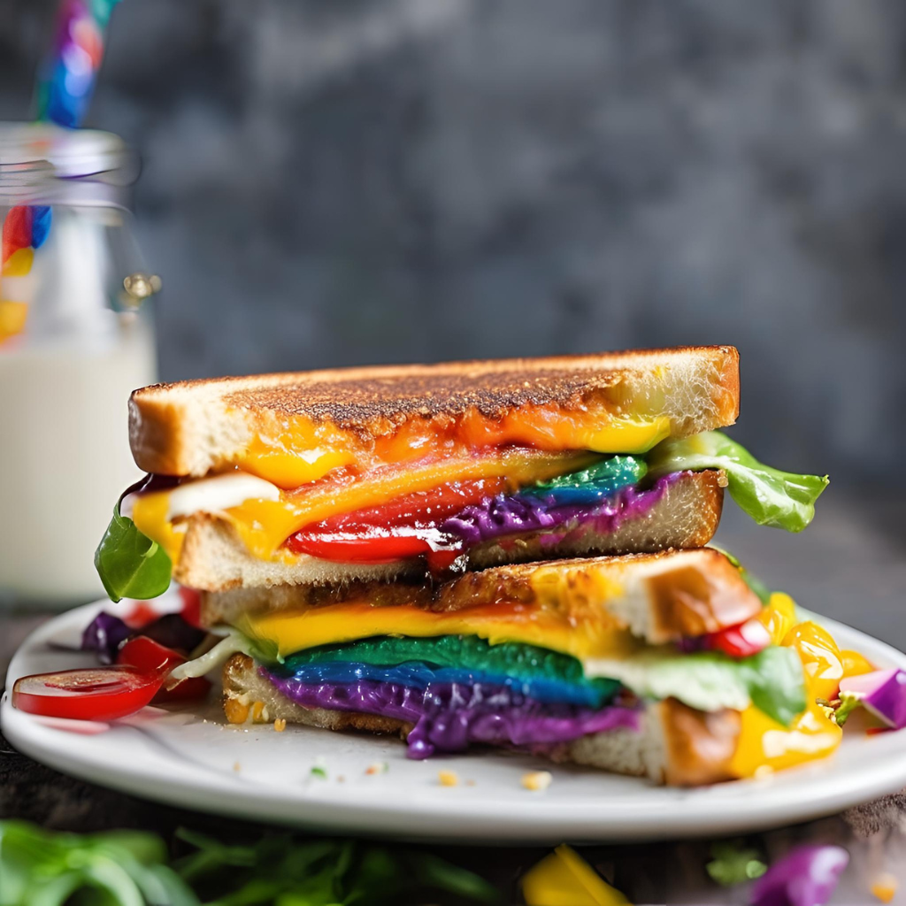 rainbow grilled cheese sandwich 