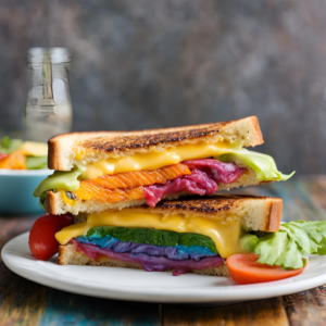 rainbow grilled cheese sandwich