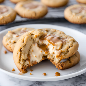 salted caramel cheesecake cookies