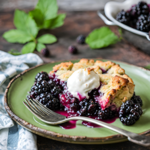 Skillet Blackberry Cobbler