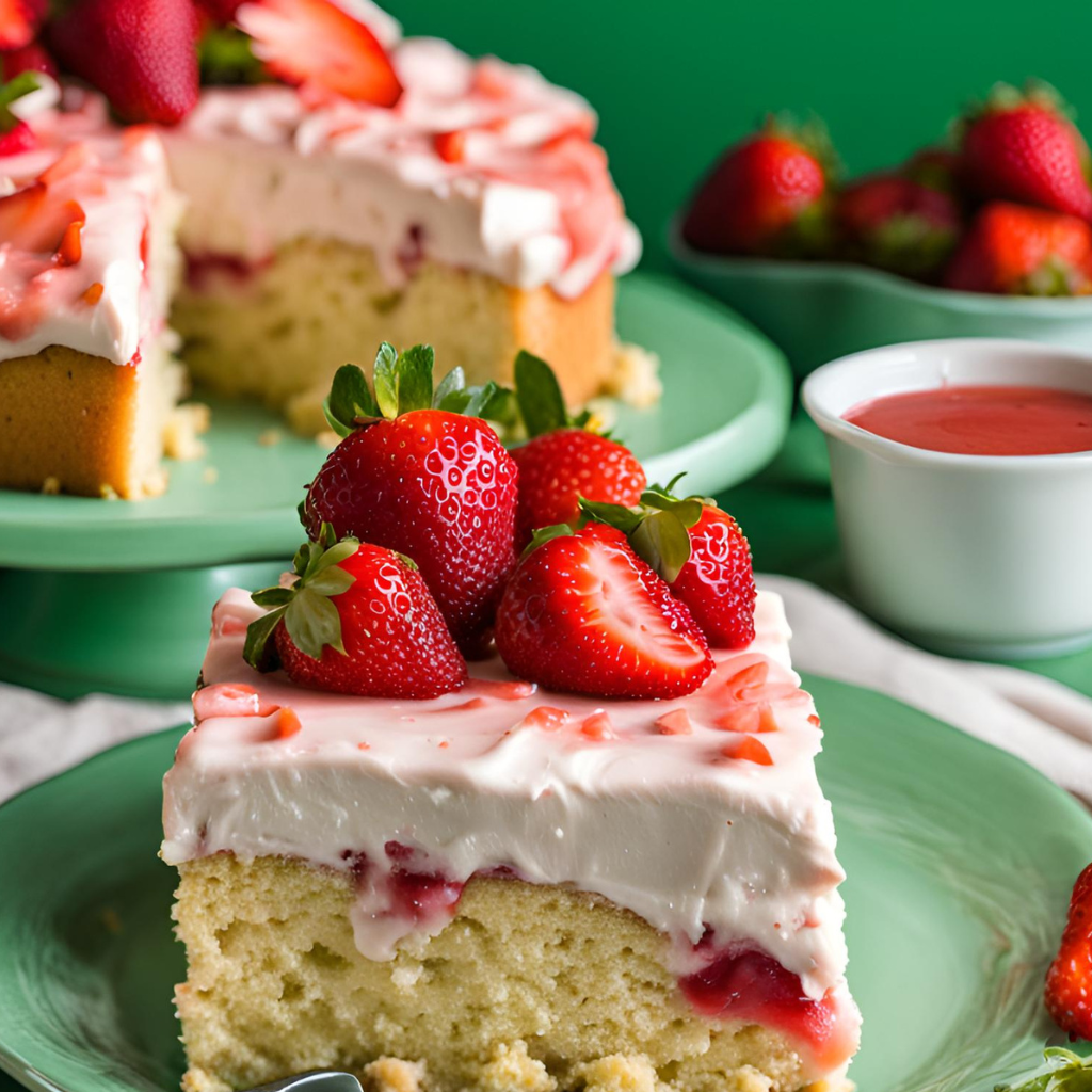 strawberry tres leches cake