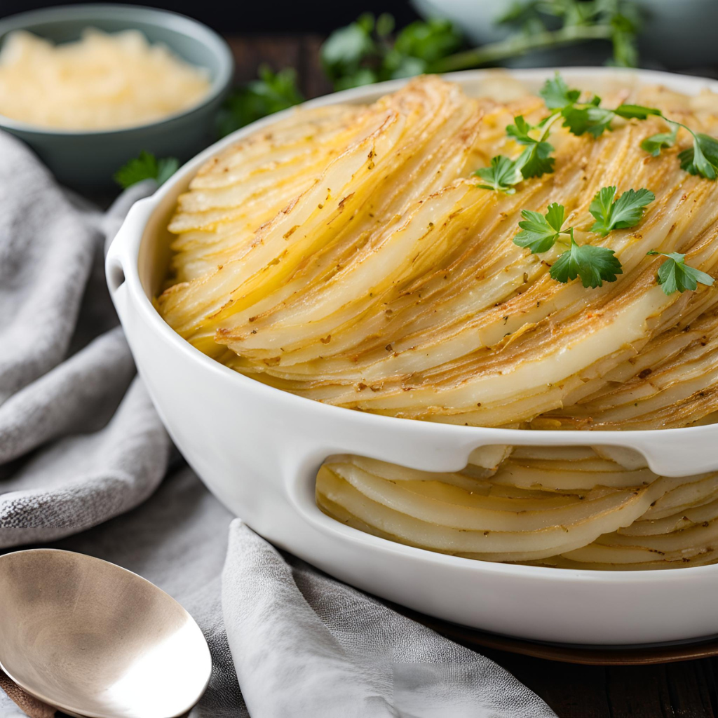 Thousand Layer Potatoes: Golden Crispy Potato Stacks! - The Fresh Man cook