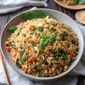 vegetarian thai basil fried rice