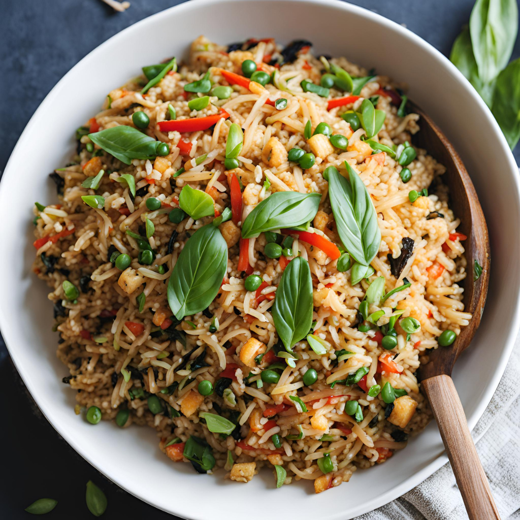 vegetarian thai basil fried rice