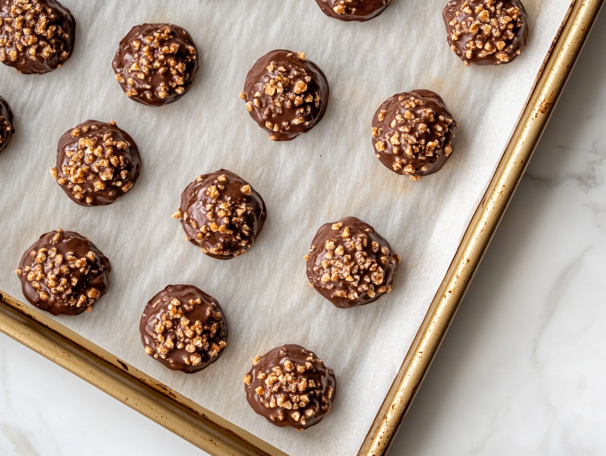 This image shows that homemade Star Crunch treats are ready to be served, with a chocolatey, caramel center and crispy rice coating. The treats look sweet and crunchy, perfect for snacking.