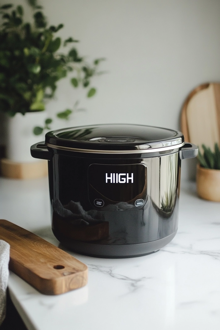 Cover the slow cooker