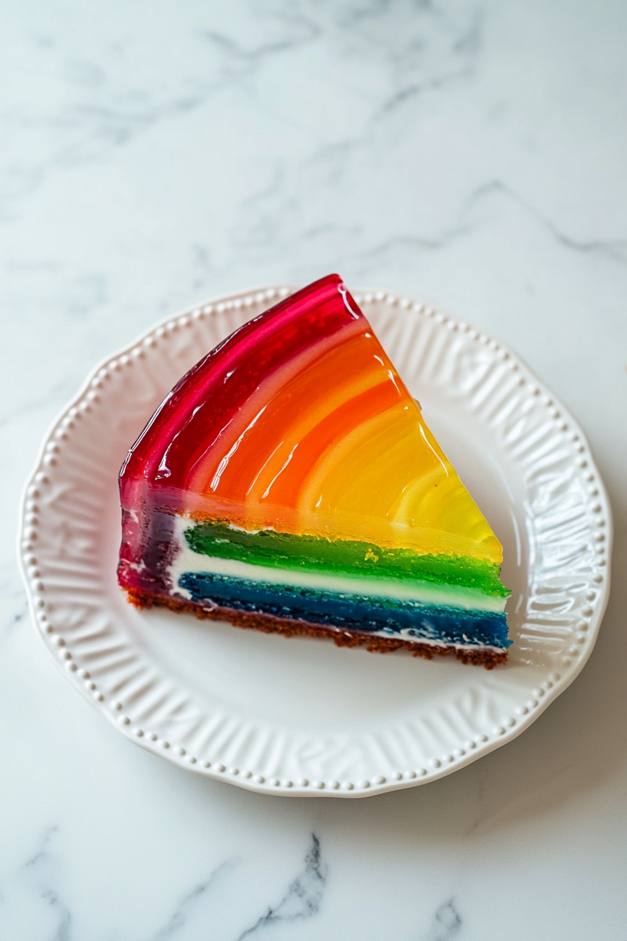 Rainbow Jello Cake