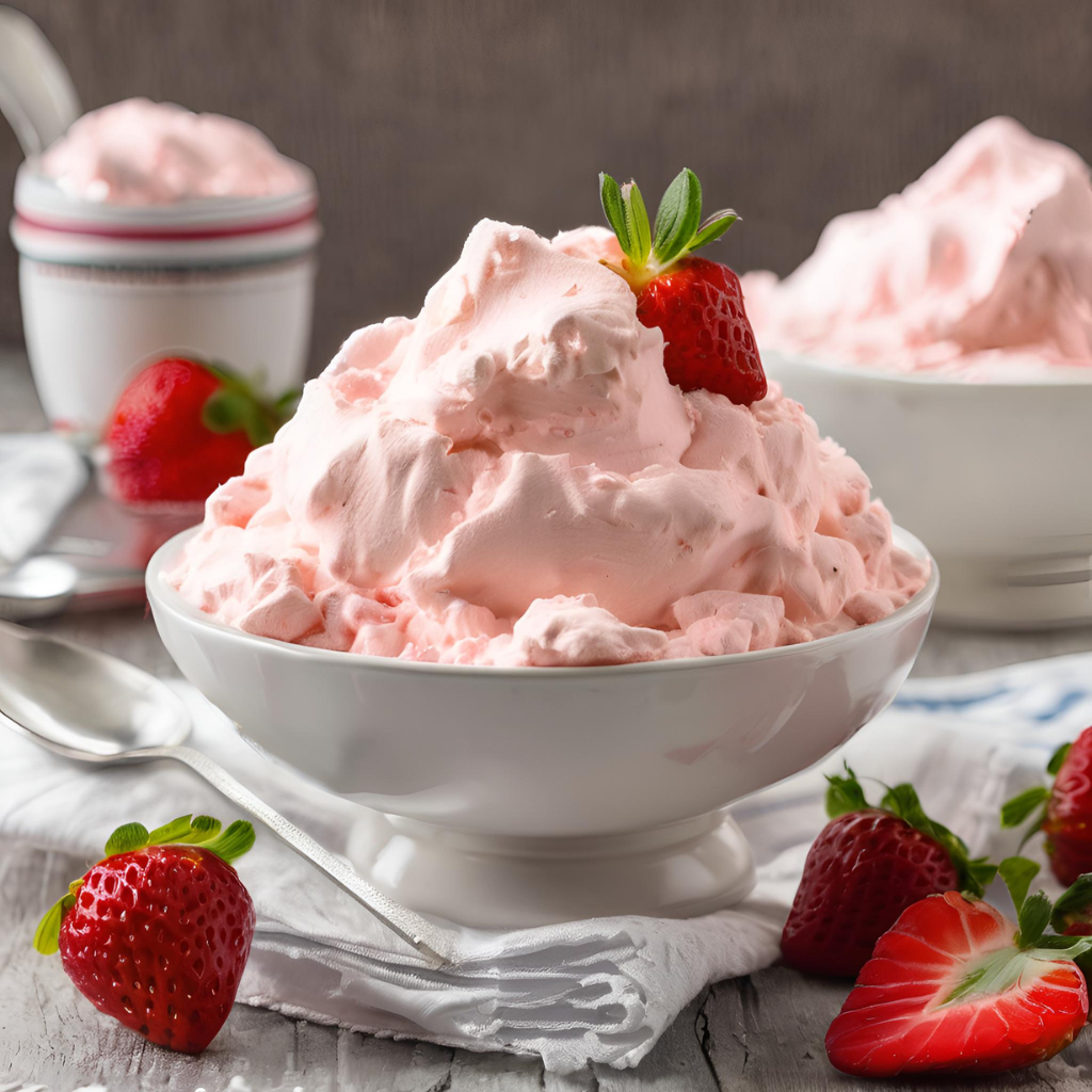 Strawberry Fluff With Instant Pudding