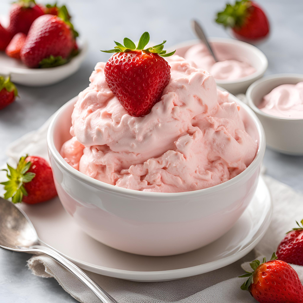 Strawberry Fluff With Instant Pudding