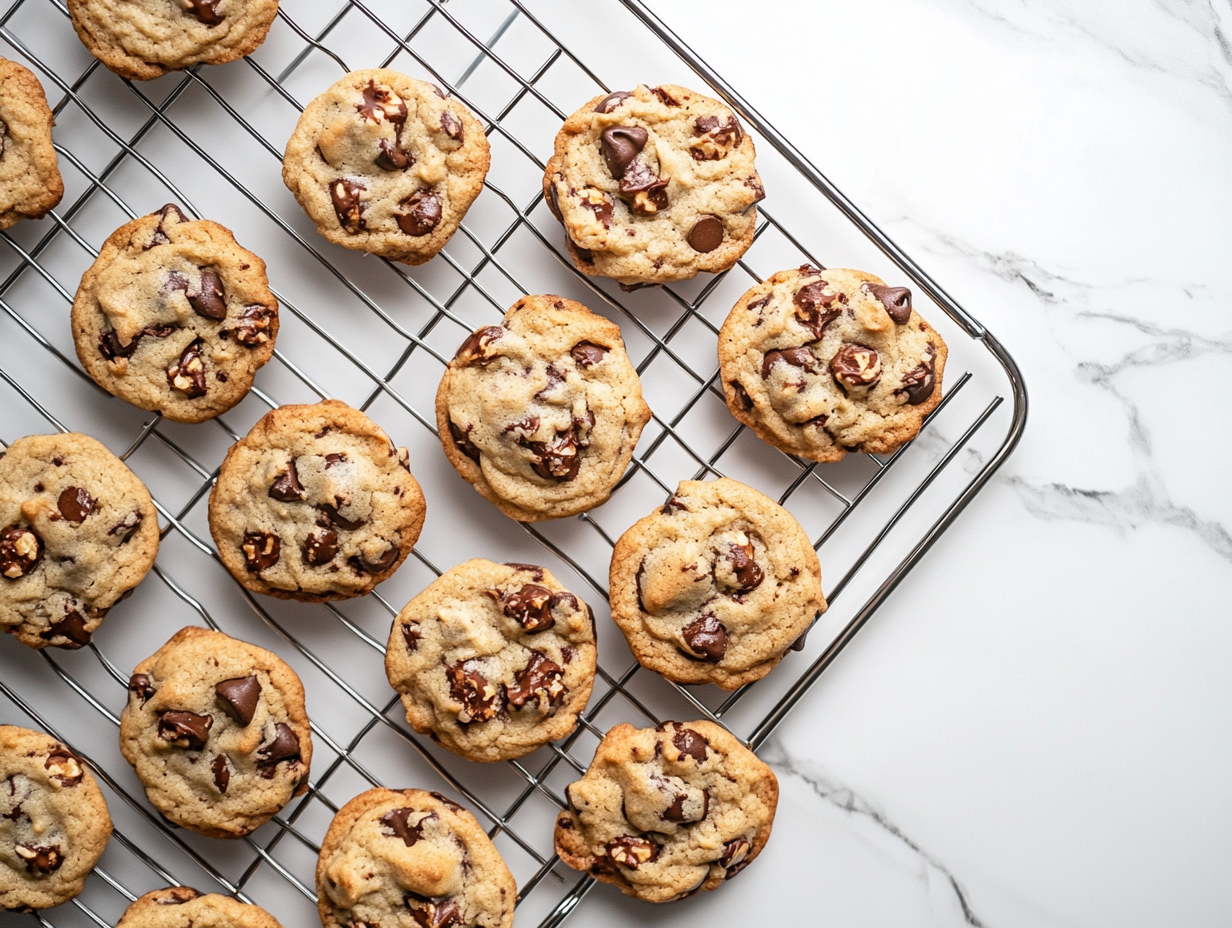 This image shows a plate of Nutella cookies with visible chocolate chips and chopped hazelnuts, looking soft and chewy, perfect for sharing or enjoying as a sweet treat.