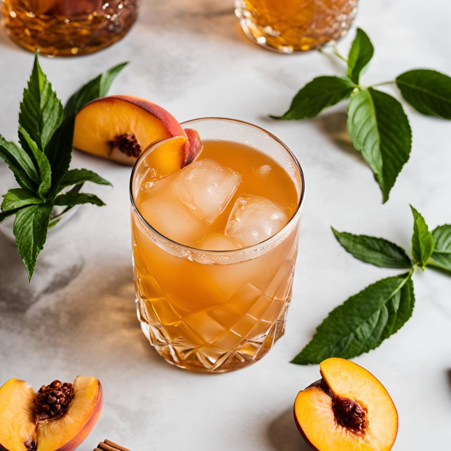 peach whiskey cocktail