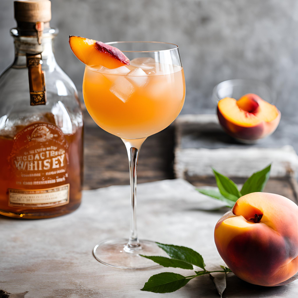 peach whiskey cocktail