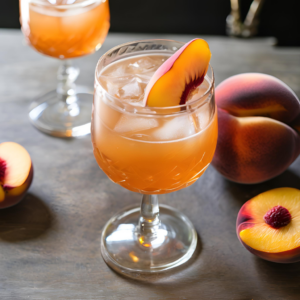 peach whiskey cocktail