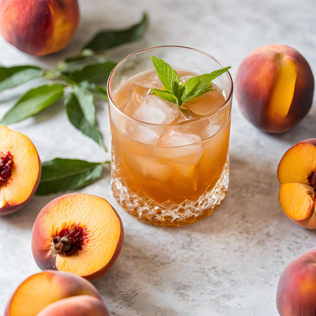 peach whiskey cocktail