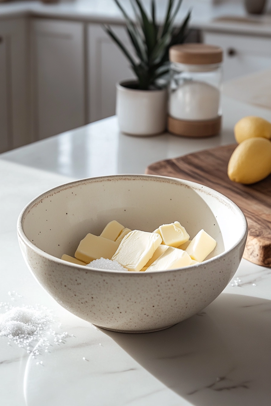 place the thinly sliced butter