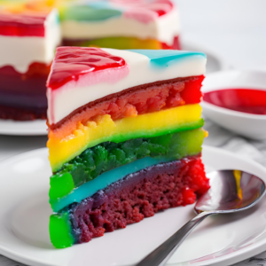 rainbow jello cake