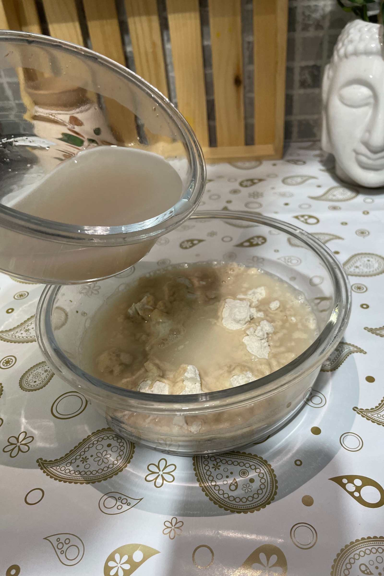 Dissolve sugar in warm water