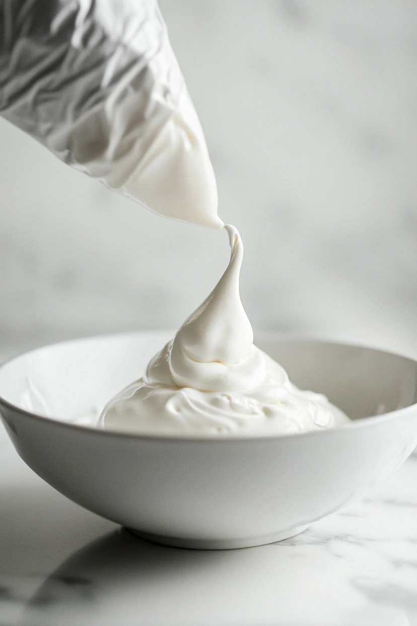 Transfer the mixture into a piping bag