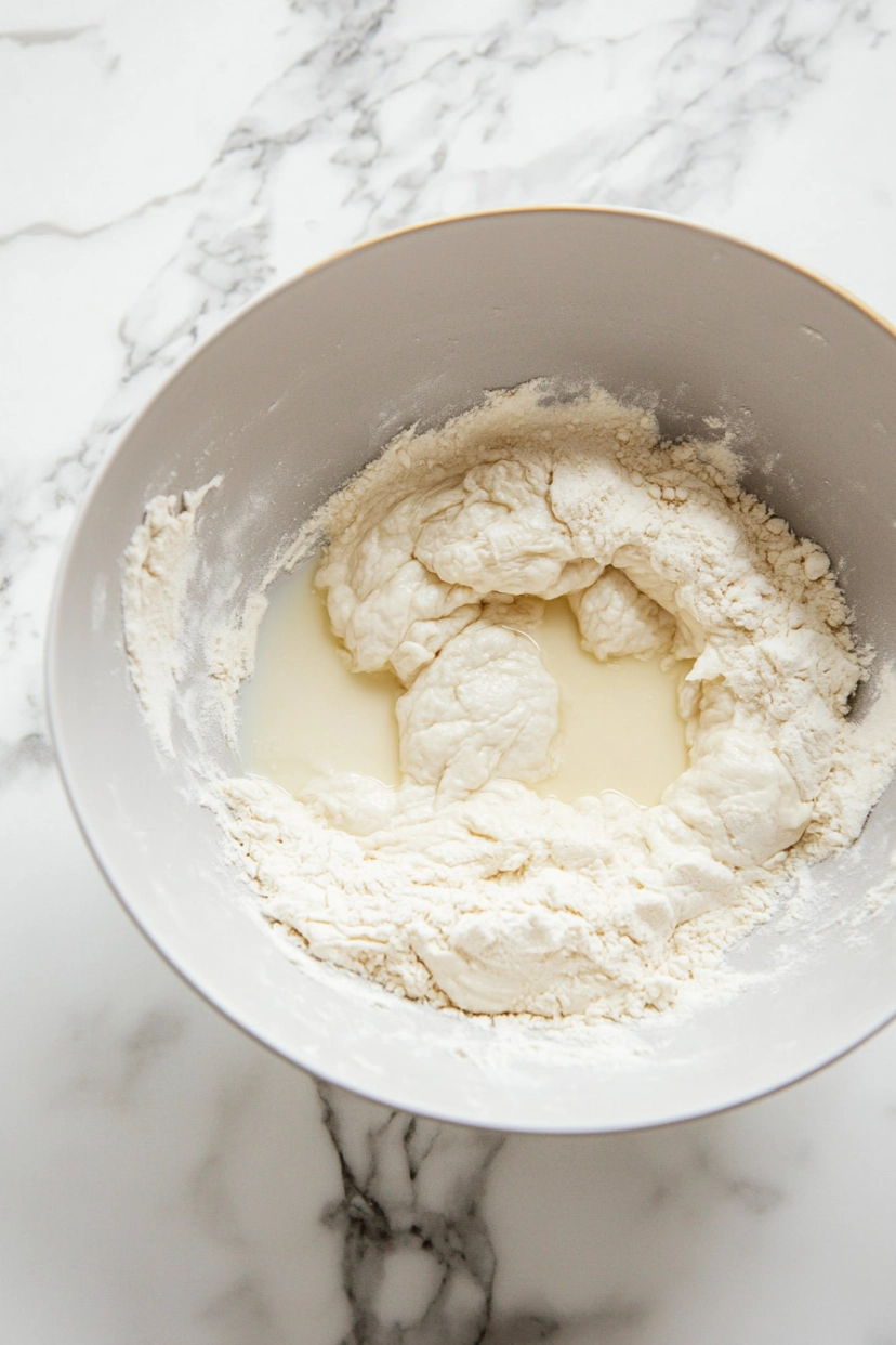 Add the lukewarm milk mixture