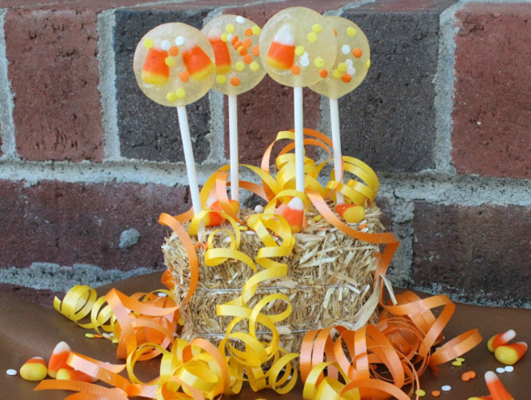 The image shows Candy-Filled-Lollipops ready to serve