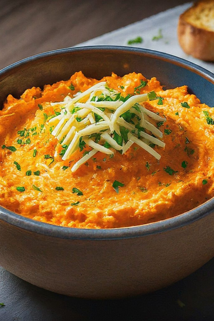 The image shows Carrot And Cheese Spread ready to serve