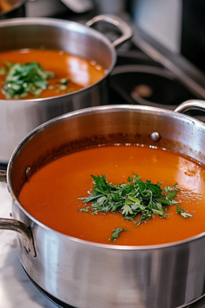 The image shows Chicken-and-Wild-Rice-Soup ready to serve