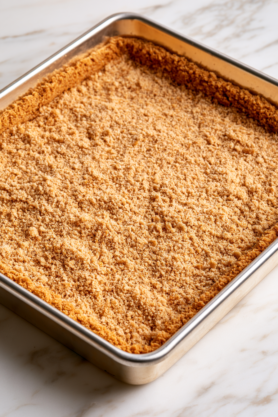 Combine the crumbs, sugar, and melted butter in a bowl, mixing until fully combined