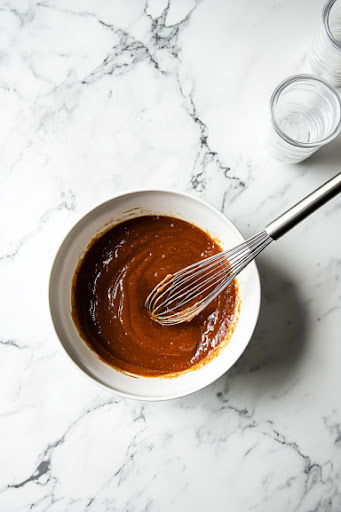 this image shows finished apple butter in a bowl